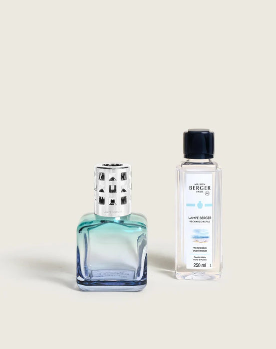 Maison Berger Cube Turquoise/Blue Set with 250ml (8.5oz) Ocean Breeze