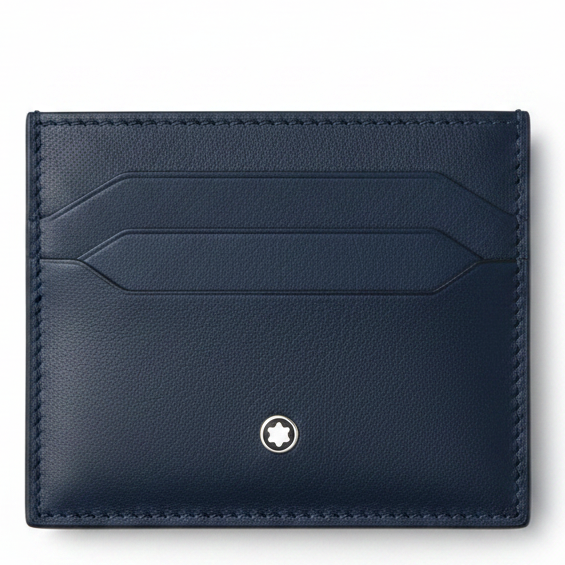 Montblanc Meisterstück 6CC Card Holder-Black/Ink Blue