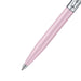 Forepart of a Sheaffer Sentinel matte pink ballpoint pen with polished chrome cap and trim, part of a Sheaffer Emily in Paris gift. Model G232151-4
