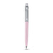 Sheaffer Sentinel matte pink ballpoint pen with polished chrome cap and trim, part of a Sheaffer Emily in Paris gift. Model G232151-4