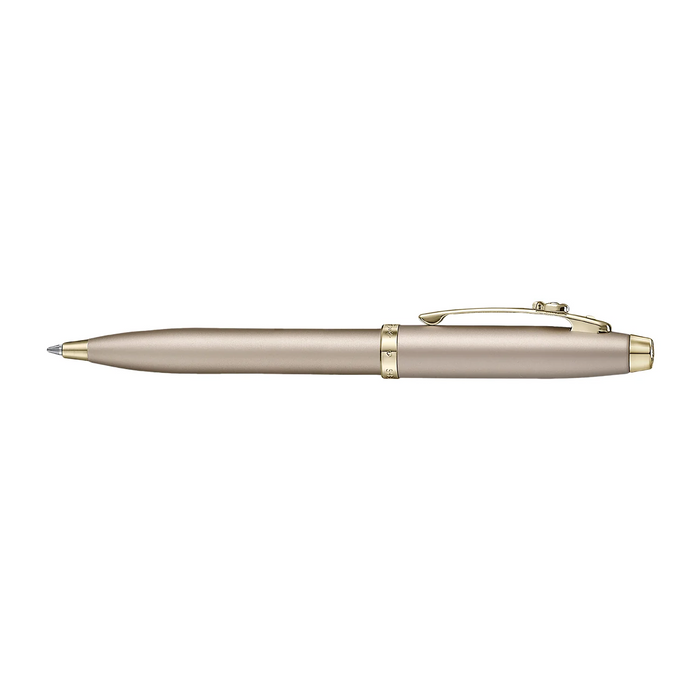 Sheaffer 100 Emily in Paris Champagne Gold Ballpoint Pen with Champagne Gold Trim and Notebook