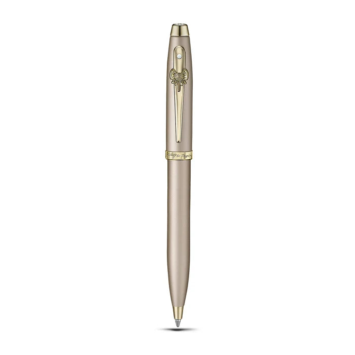 Sheaffer 100 Emily in Paris Champagne Gold Ballpoint Pen with Champagne Gold Trim and Notebook