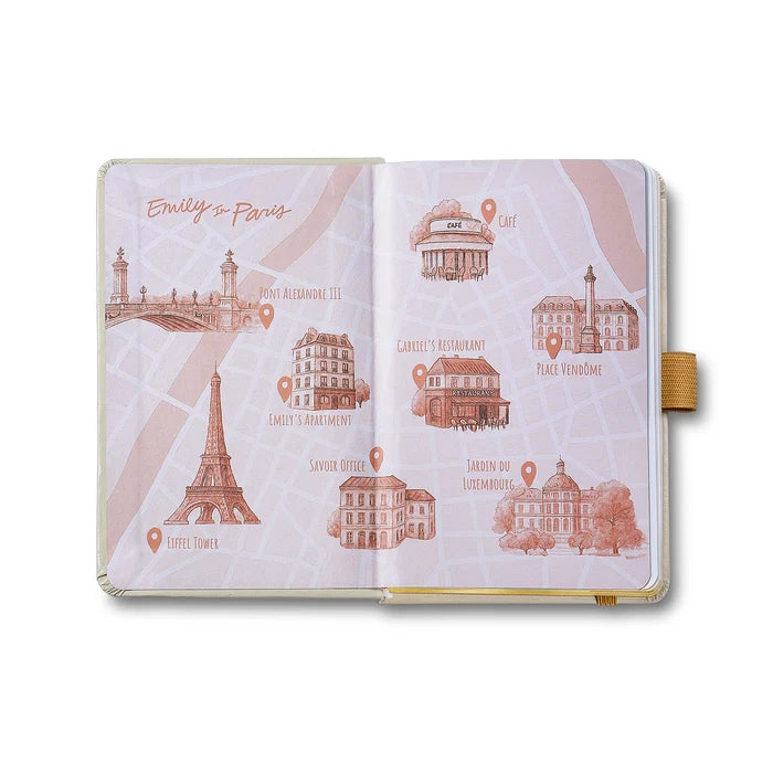 Sheaffer 100 Emily in Paris Champagne Gold Ballpoint Pen with Champagne Gold Trim and Notebook