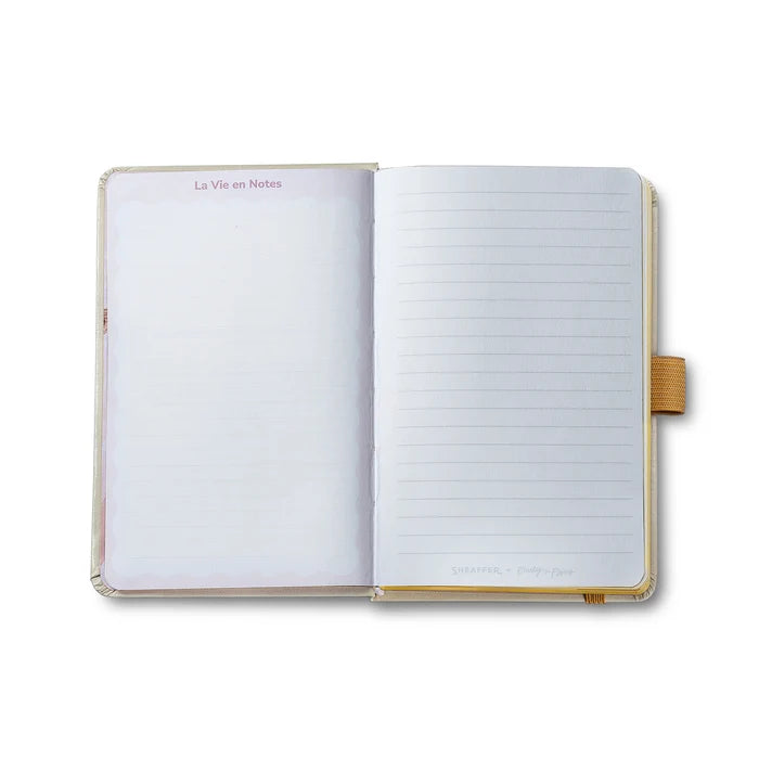 Sheaffer 100 Emily in Paris Champagne Gold Ballpoint Pen with Champagne Gold Trim and Notebook