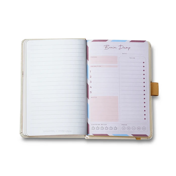 Sheaffer 100 Emily in Paris Champagne Gold Ballpoint Pen with Champagne Gold Trim and Notebook