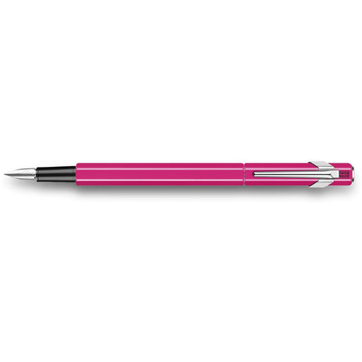 Caran d'Ache 849 Fountain Pen in Florescent pink featuring a stainless steel nib. Reference No. Caran d'Ache 841.090/ 840.090