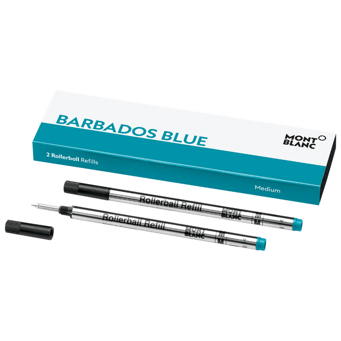 Montblanc Rollerball Refills Medium-Barbados Blue