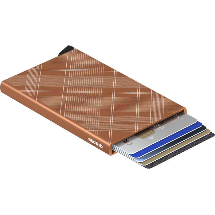 Secrid Card Protector Laser Tartan Rust