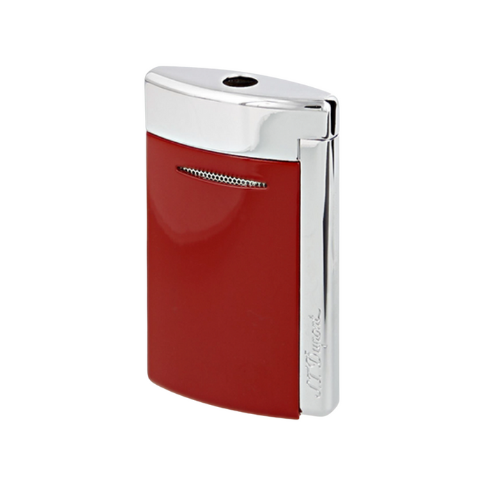 S.T. Dupont Minijet Lighter-Chrome & Burgundy